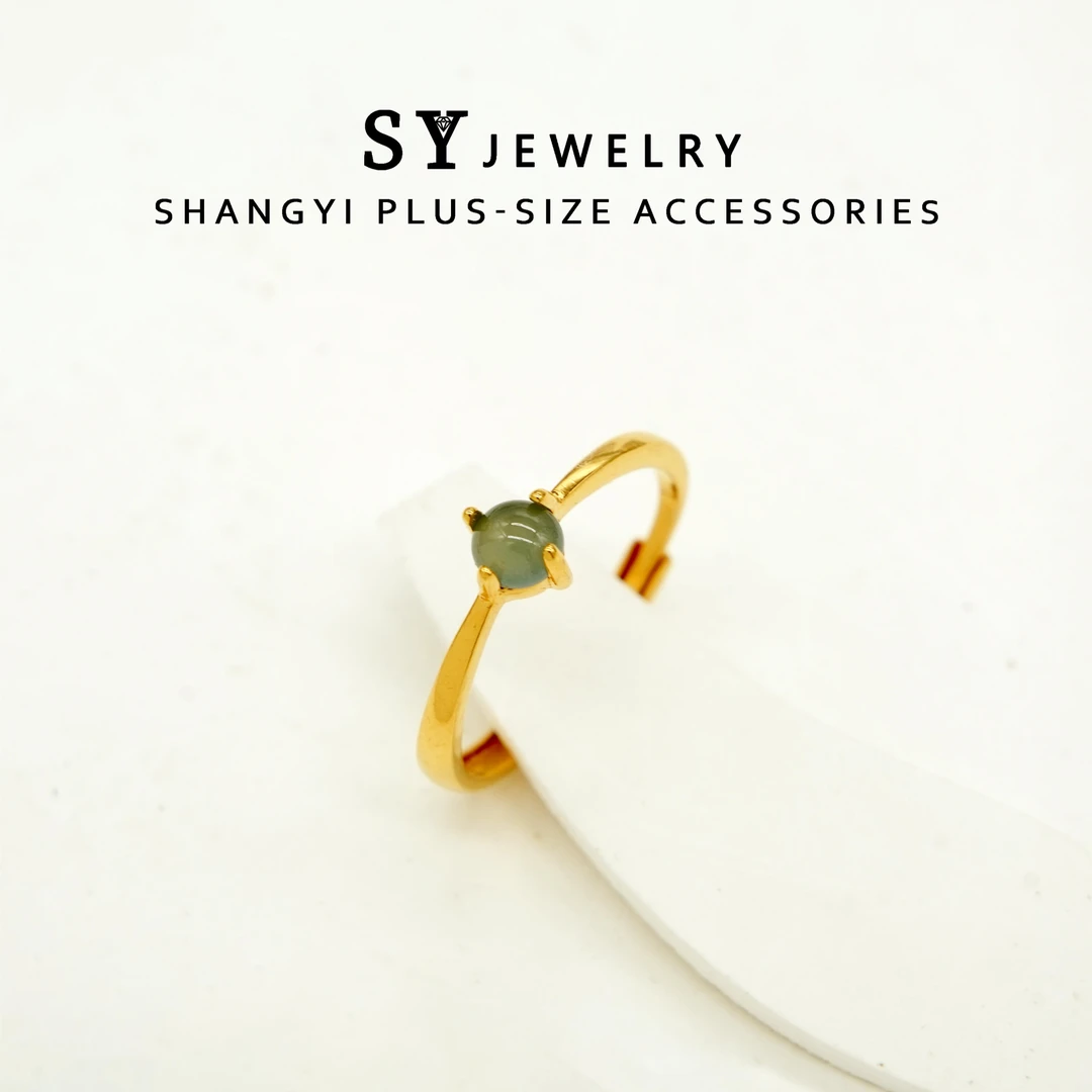 Q-005胖妹妹大码饰品新中式国风不知春意古风可调节四爪戒指