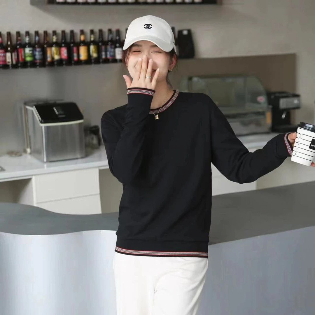 【清货捡漏】黑色圆领横机螺纹卫衣