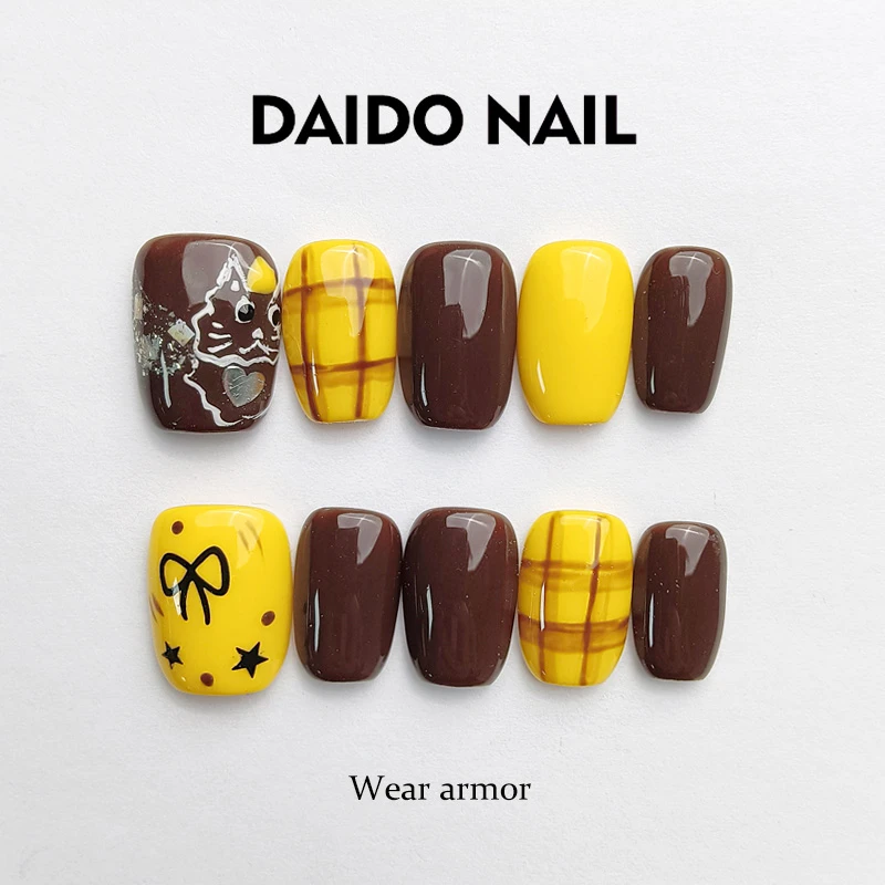 【苏格兰小猫】 Daido黛朵设计师款手工穿戴甲晕染手绘秋冬新品