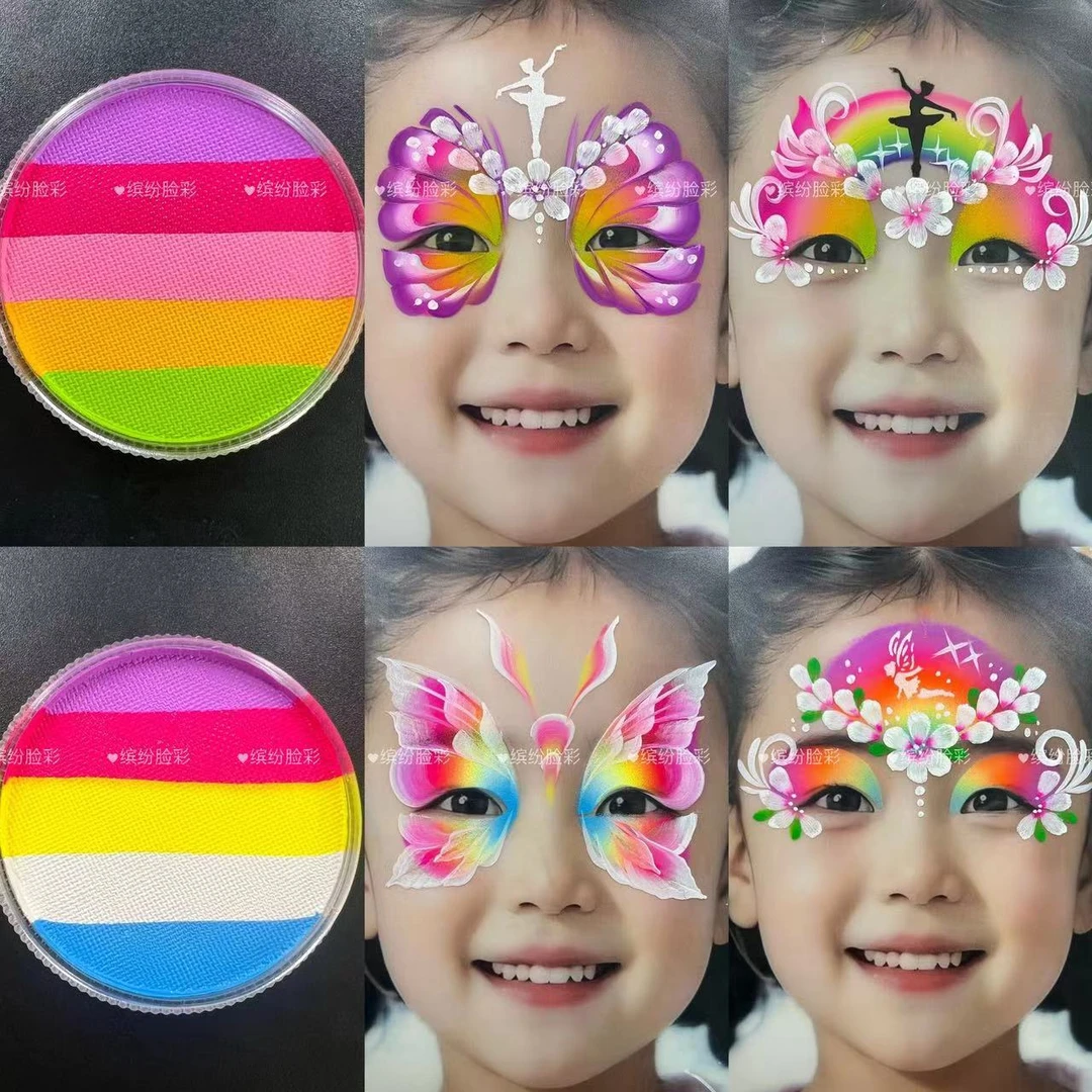 【缤纷脸彩】儿童面部彩绘颜料脸部彩绘水溶性颜料万能铺色盘30克