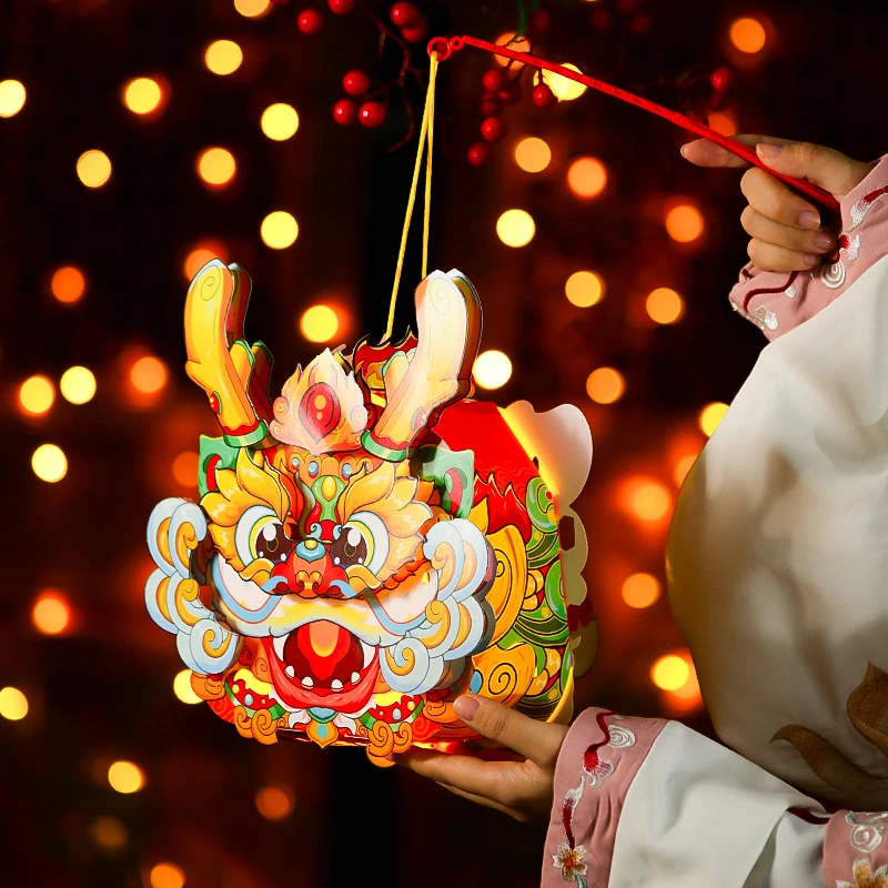 蛇年2025新年装饰品元宵灯笼手提春节过年手工 diy材料幼儿园儿童