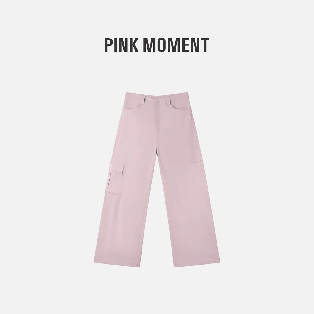 PM王囡囡 “粉酷宝贝” 粉色阔腿工装裤 NC1C0113