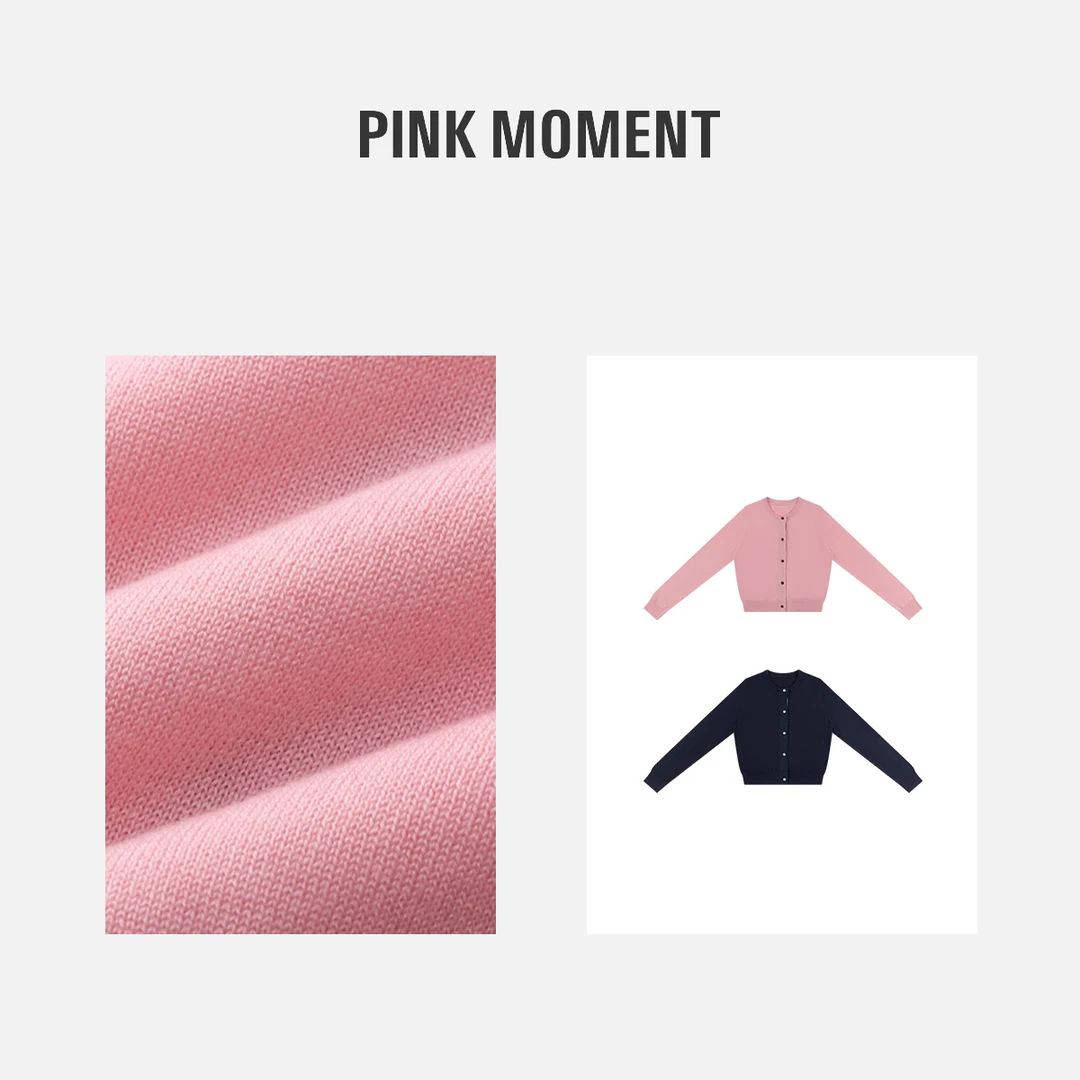 PM “粉墨玫瑰” 纯色圆领纽扣上衣 NC1C0378