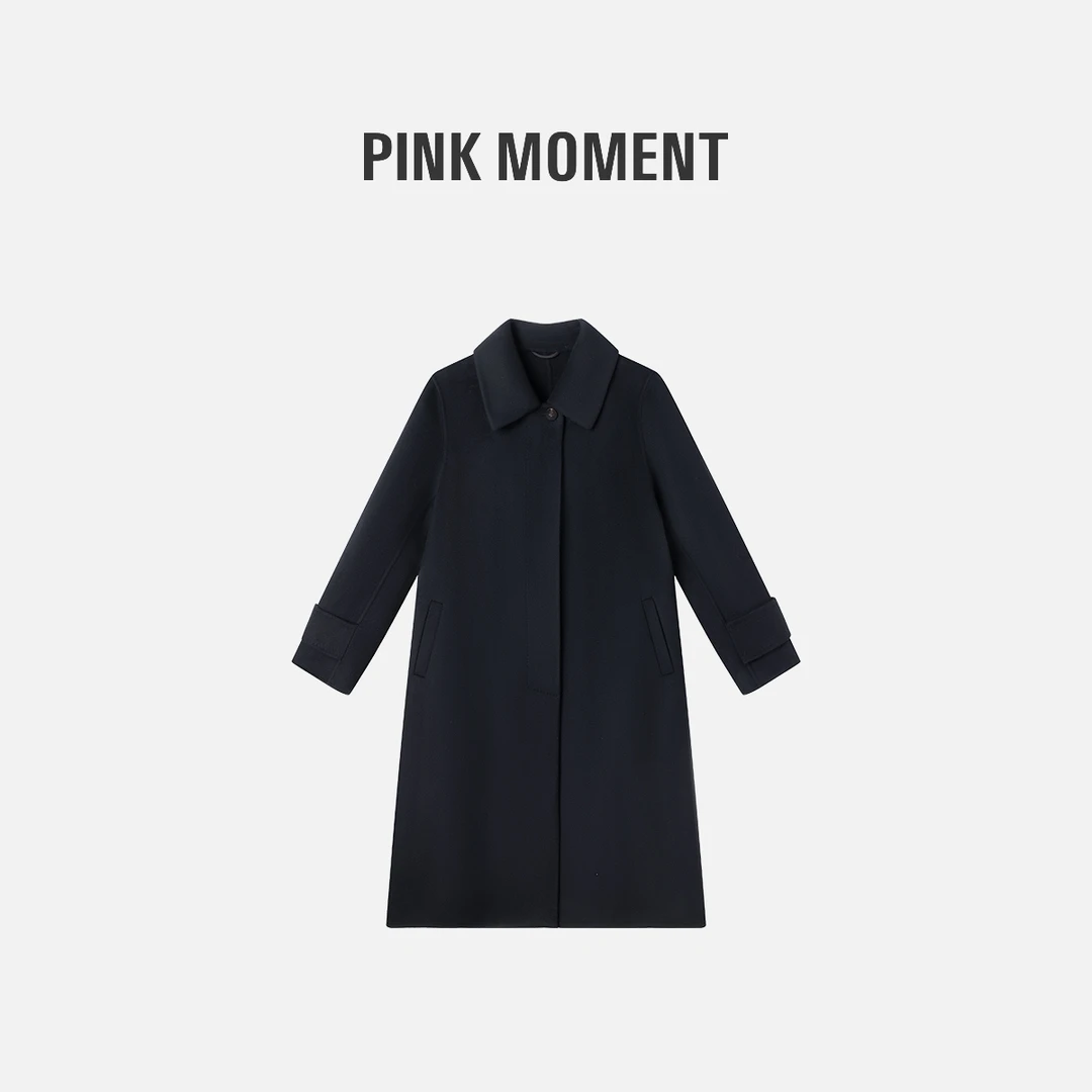 PM “首尔公主” 黑藏青呢料大衣 NC1C0223