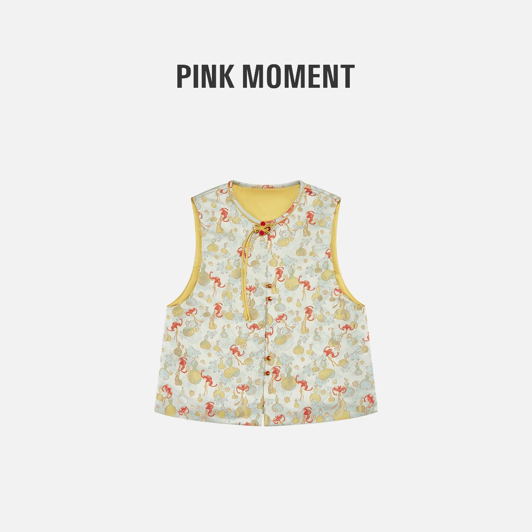 PM 国风中式青金葫芦红蝠加棉马甲 NC1D1014