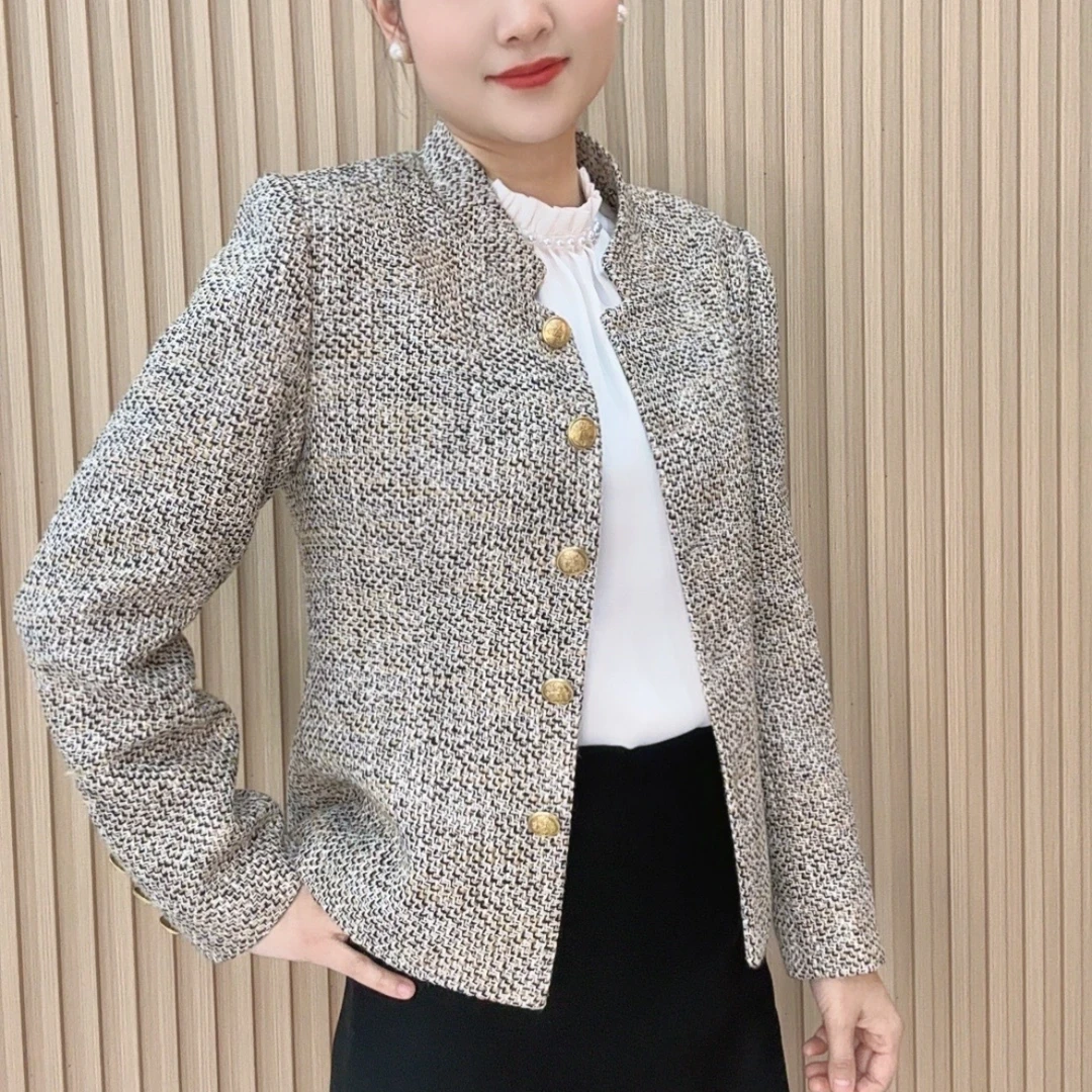 上衣女外套秋女外套小香风气质小个子短款时尚休闲大气好看时尚