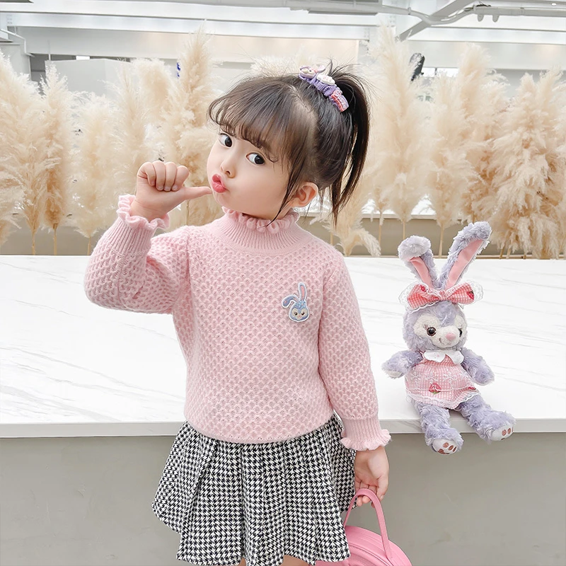 毛衣秋冬季洋气儿童上衣女宝宝小童套头冬装针织打底衫直播T2238