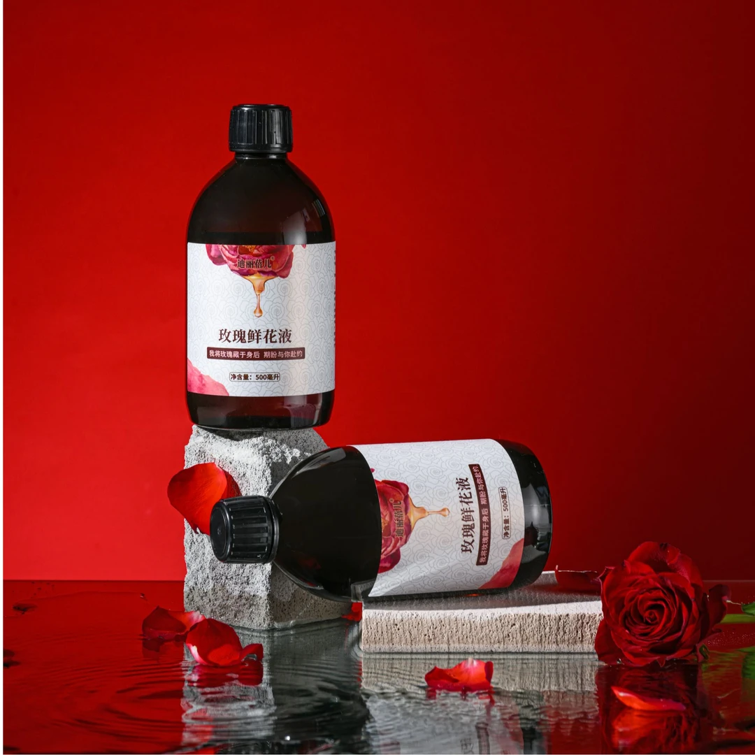 玫瑰鲜花液玫瑰纯露大瓶湿敷水提亮肤色大容量瓶装保湿水嫩养肤