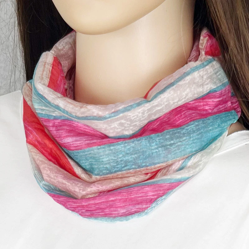 夏季新款冰丝防晒面罩遮全脸围脖护颈防紫外线女套头防晒面纱脖套