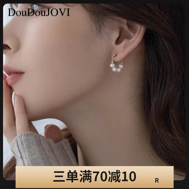 四珍珠无耳洞耳夹天然高级感淡水珍珠款耳钉女耳环耳钉法式网红