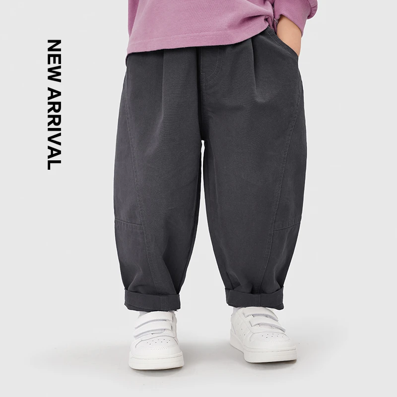 【秋季新品】男童休闲工装梭织长裤秋装新款儿童装小童洋气潮X4682