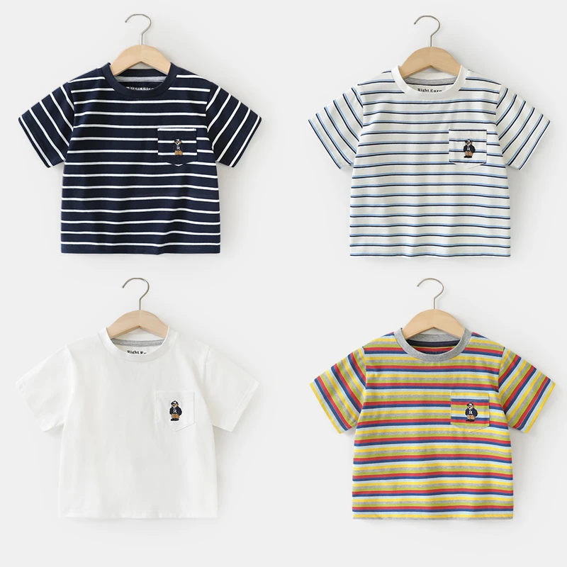 【现货】男童短袖半袖夏季时尚大童休闲短袖儿童百搭圆领宽松U14710