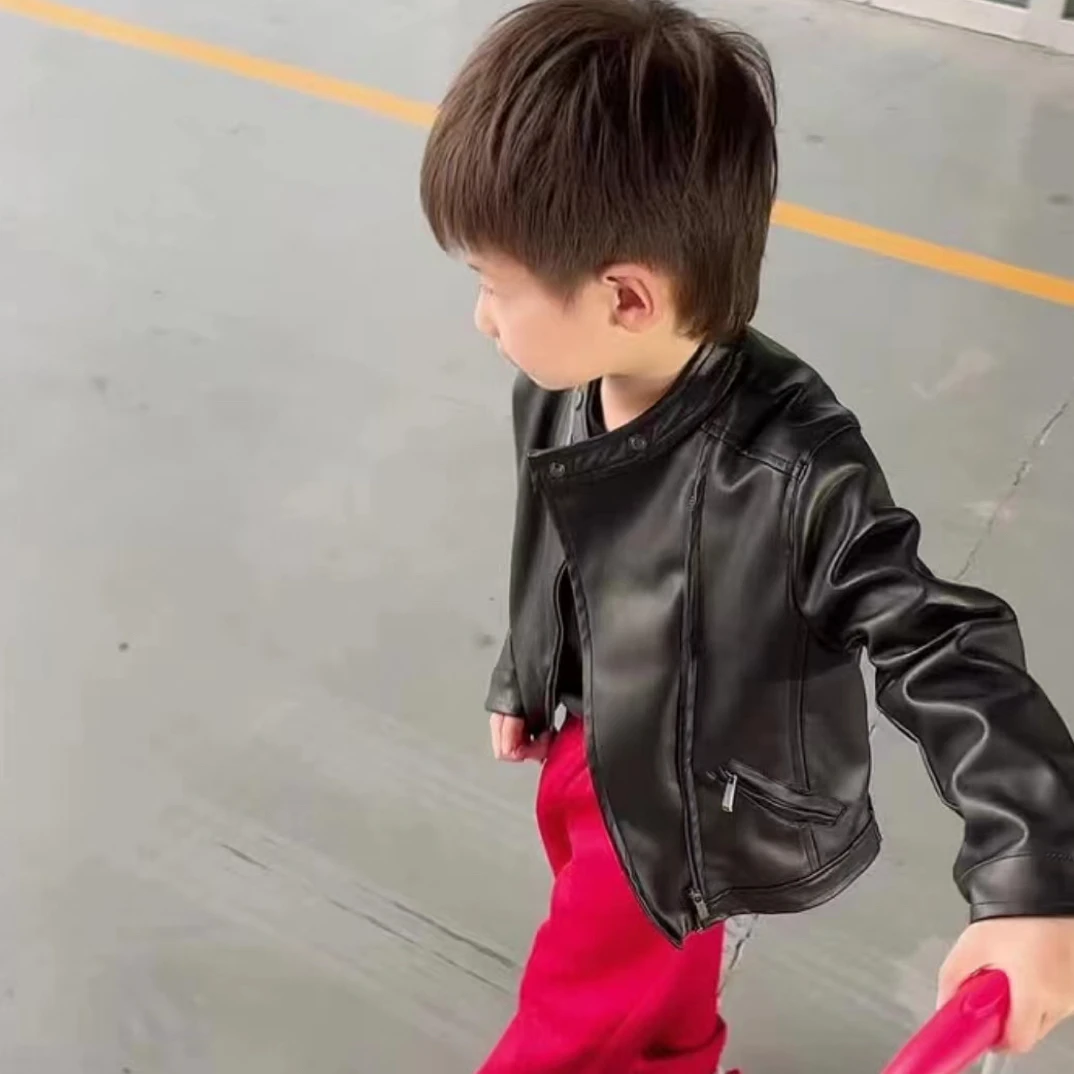 潮牌童装定制“机车武士”亲子限量款机车外套6390