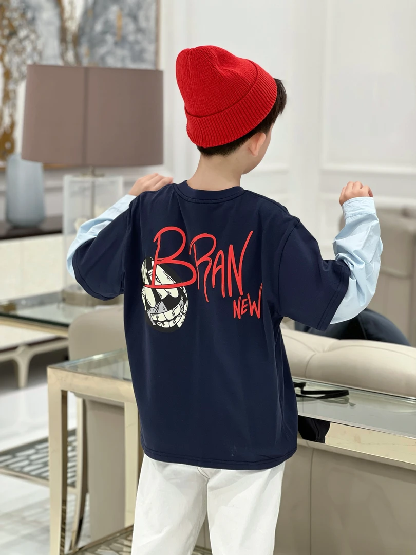 -潮牌童装定制”芭蕉哥哥”儿童春秋限量款长袖T恤36998