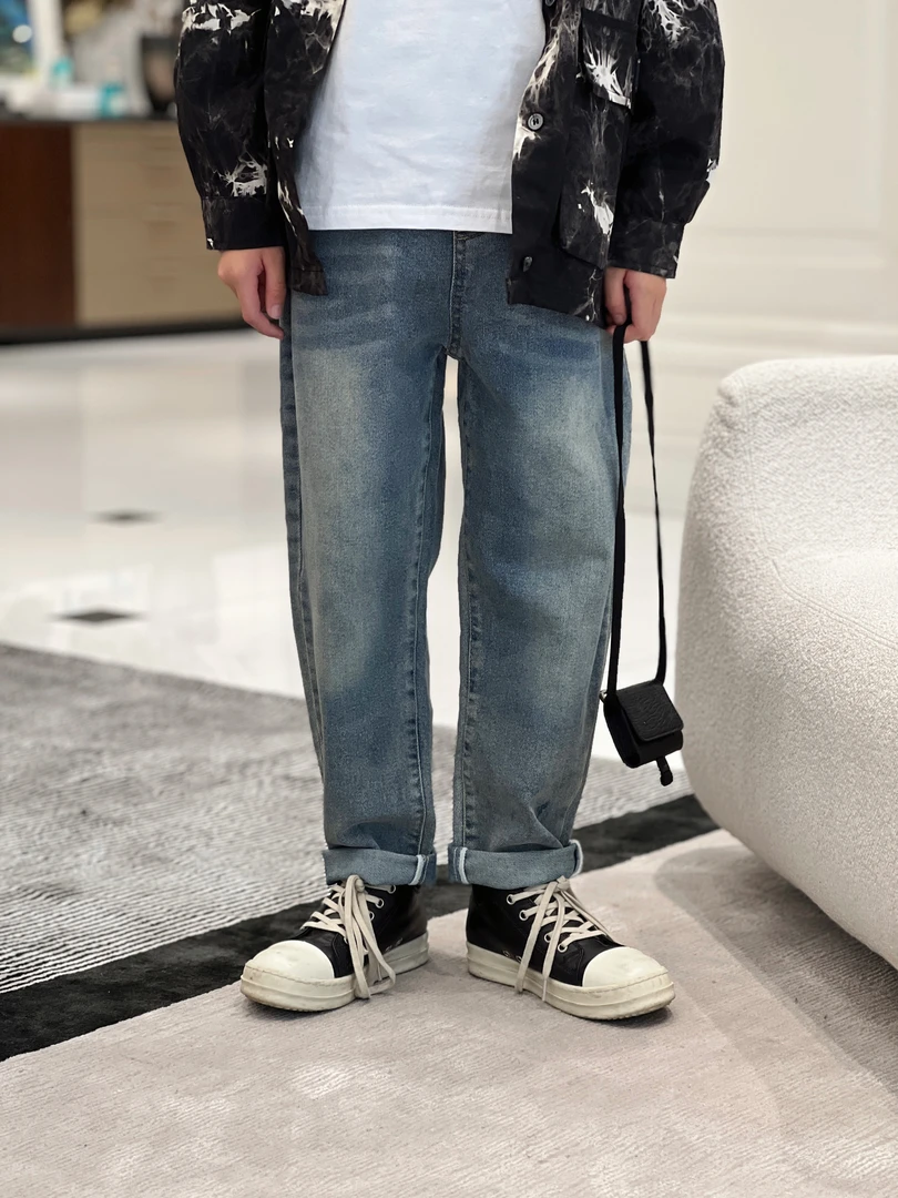 -潮牌童装定制“时尚封面”儿童限量款弹力牛仔裤35789