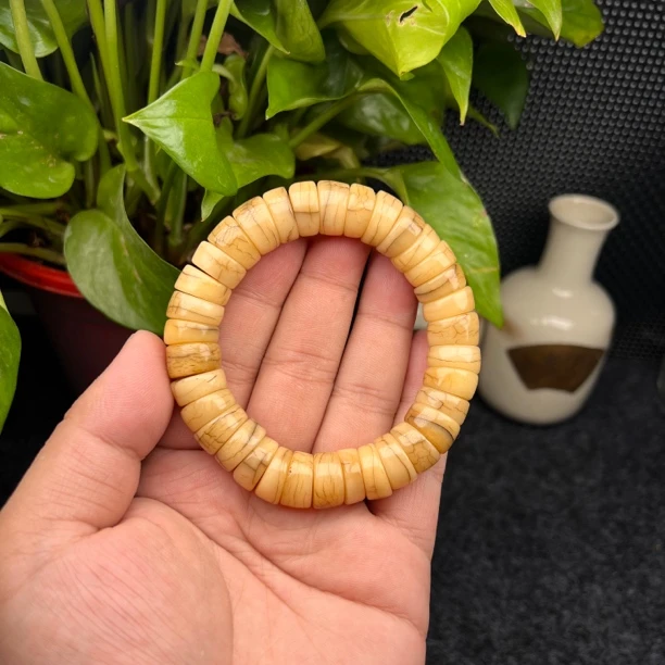 人工养殖藏传回流驼骨老灵骨13.5的大肠手串