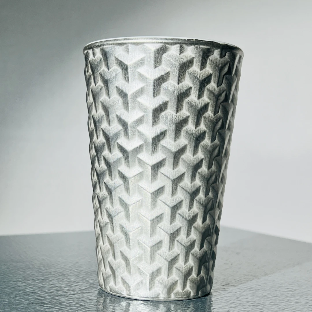 新寻好物手作陶瓷包银【银昔杯】400毫升容量手工防烫喝水杯