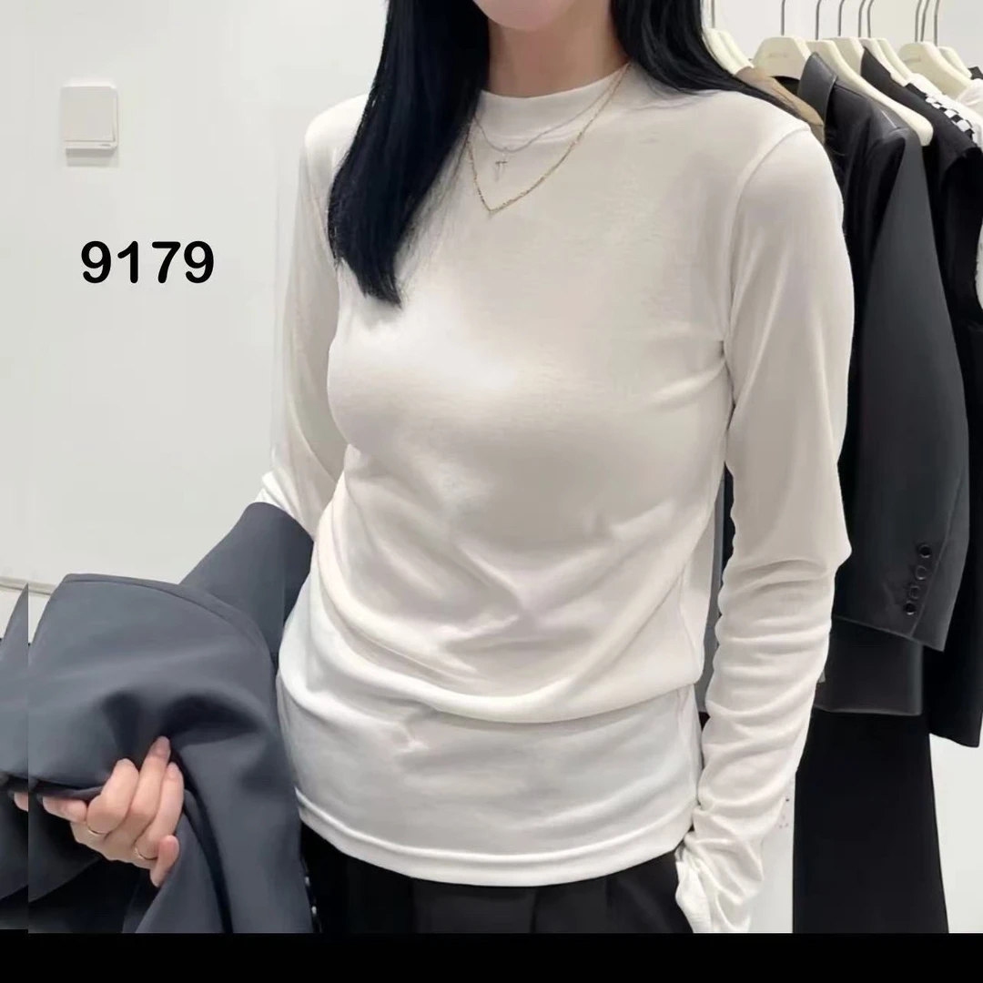 9180（部分无水洗唛，介意慎拍）CHUXUN新款加绒水溶打底衫