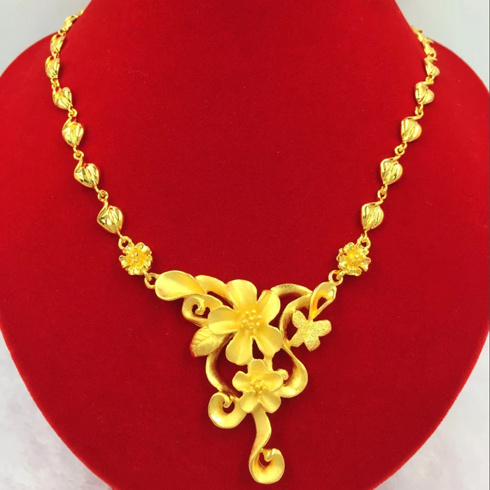 铜合金项链 金店橱窗摆设国风项链新娘备婚饰品假五金拍照道具