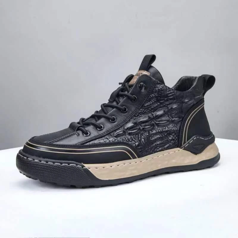 潮鞋运动舒适时尚厚底加绒秋冬秋季中帮