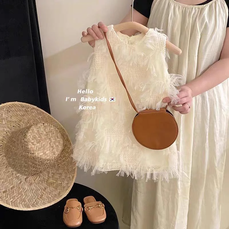 韩国童装2024夏季女宝宝时髦气质背心裙女童仙气高级感儿童子潮