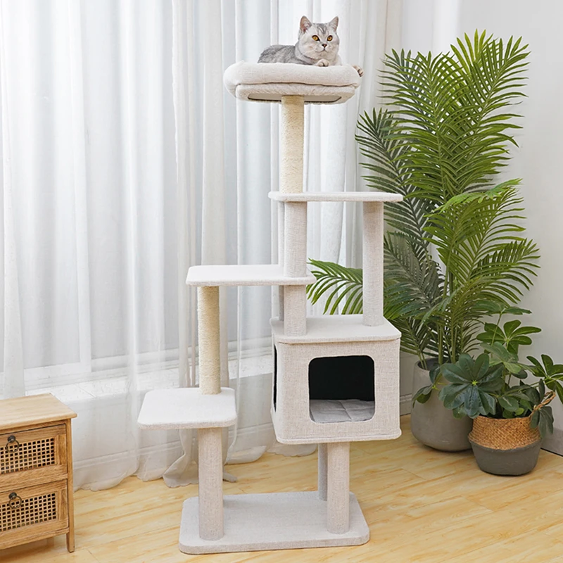 catry/凯瑞猫爬架HY230124猫窝猫树一体跳台59*39*144.5