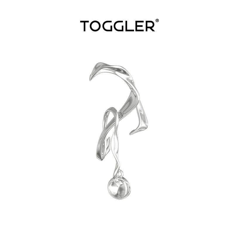 TOGGLER/托格乐 铜合金仿水晶耳饰 翻折水晶耳挂