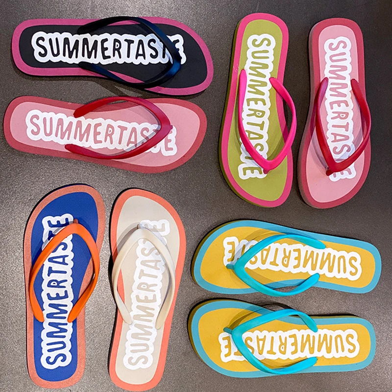 休闲人字拖海边度假时尚夹脚凉拖鞋女外穿平底夹拖沙滩