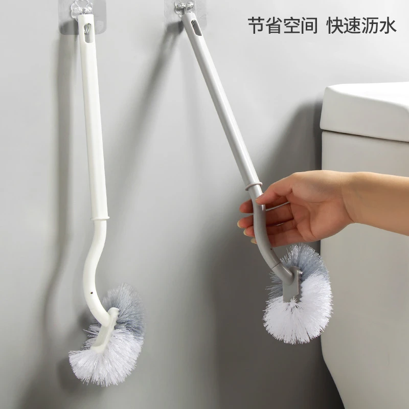日式卫生间多功能挂墙式马桶刷家用去死角免打孔360度清洁刷
