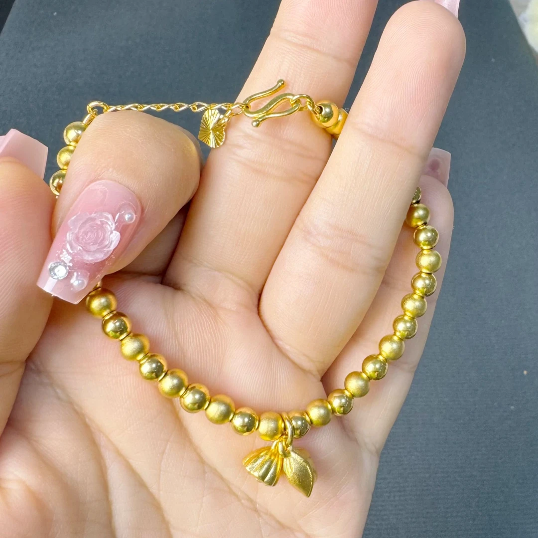 铜合金手链 莲蓬手链女款轻奢小众女士新款2024爆款