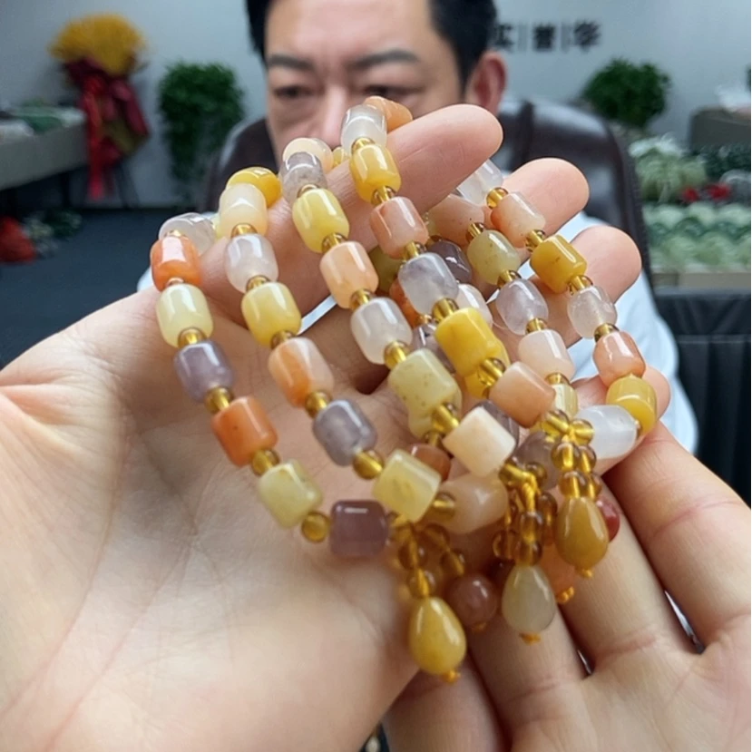 【闪购商品】石英质玉手串颜色纹路多样性发货拍一发一未镶嵌