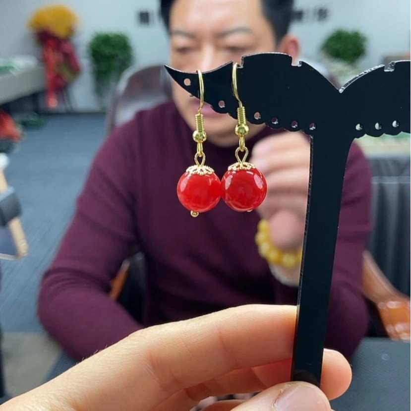 【闪购商品】玛瑙/玉髓耳饰颜色纹路多样性发货拍一发一未镶嵌