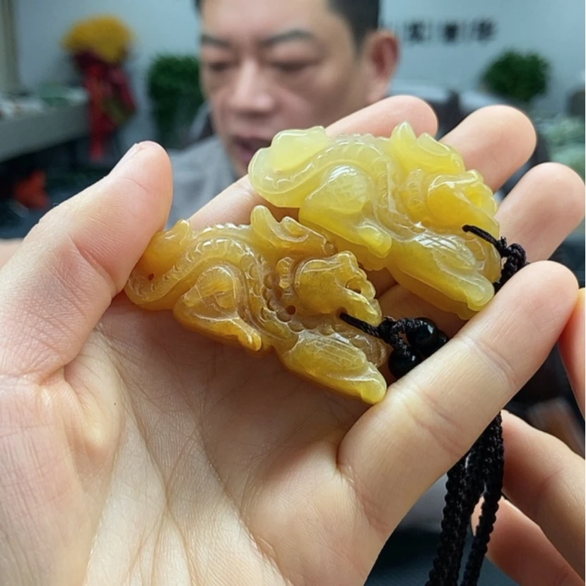 【闪购商品】石英质玉颈饰龙颜色纹路多样性发货拍一发一未镶嵌