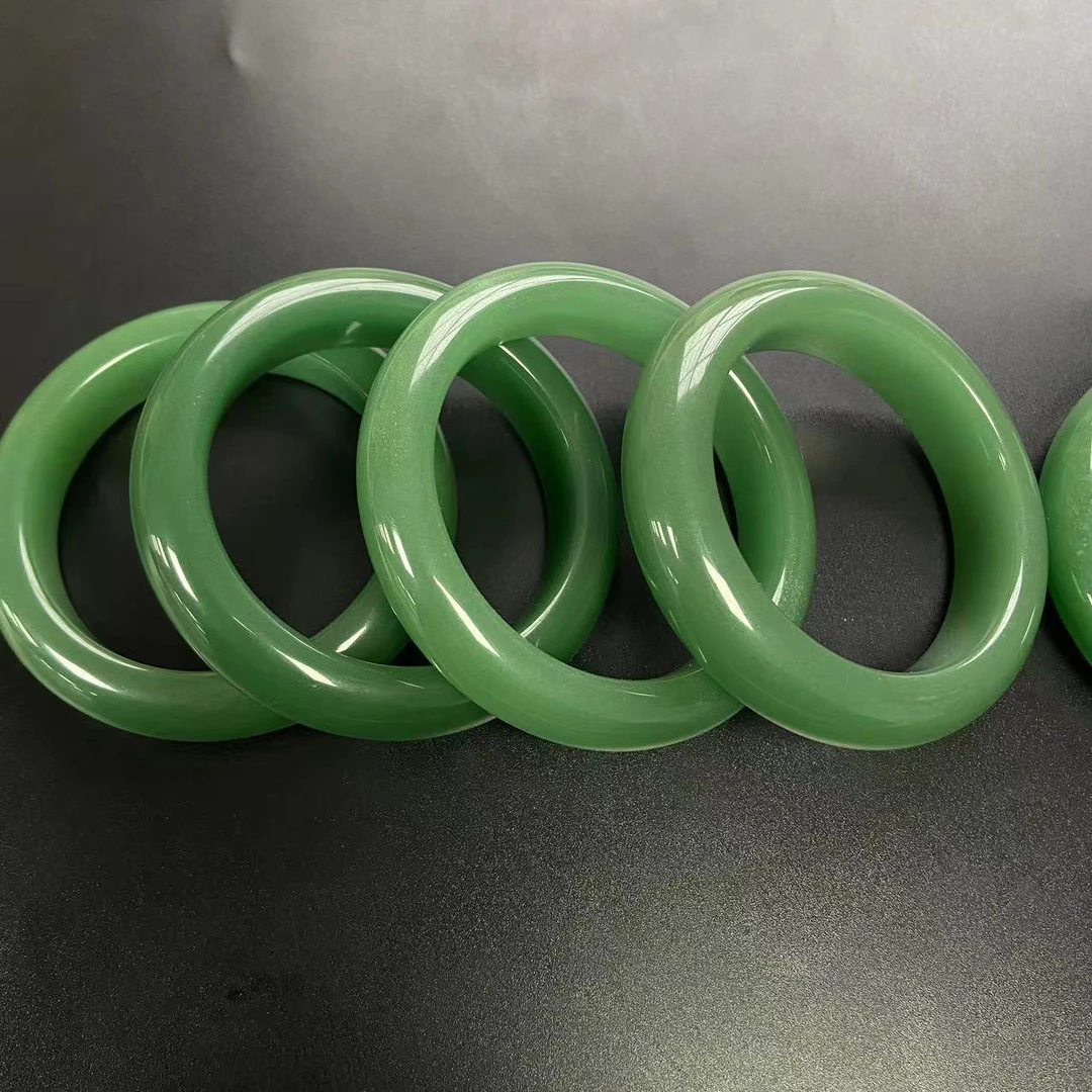 耀华珠宝天然新疆东陵玉绿手镯加宽加厚玉手镯多样性拍一发一