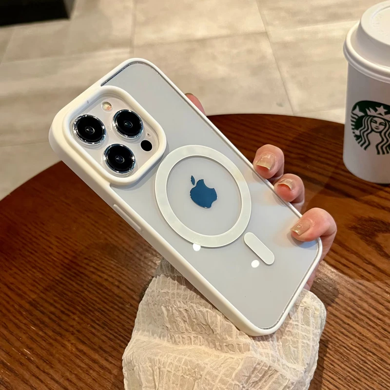 高级感14promax手机壳磁吸无线充电Magsafe13全包防摔保护套