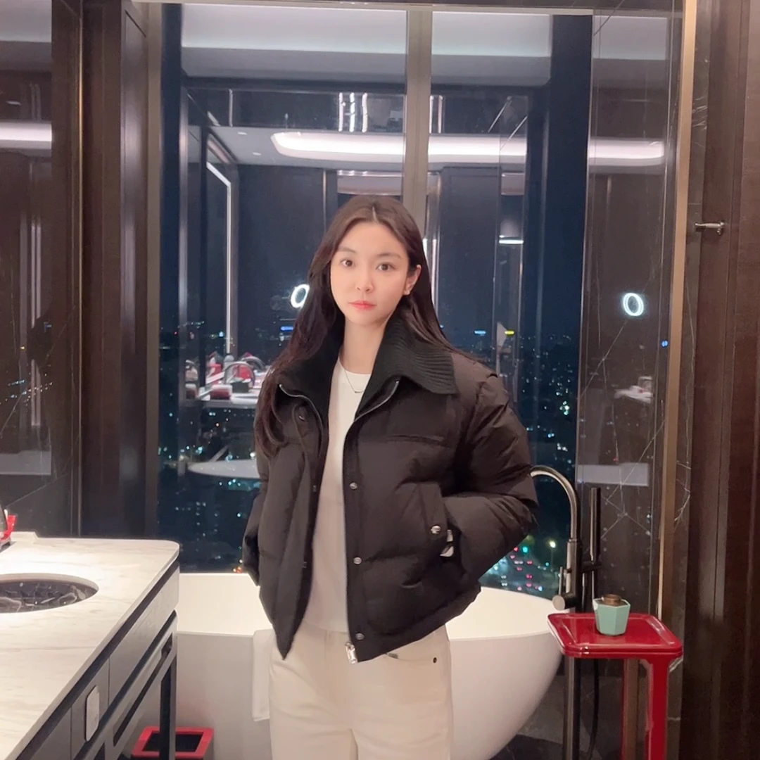 【RORO】2024秋冬新款休闲翻领短款羽绒服