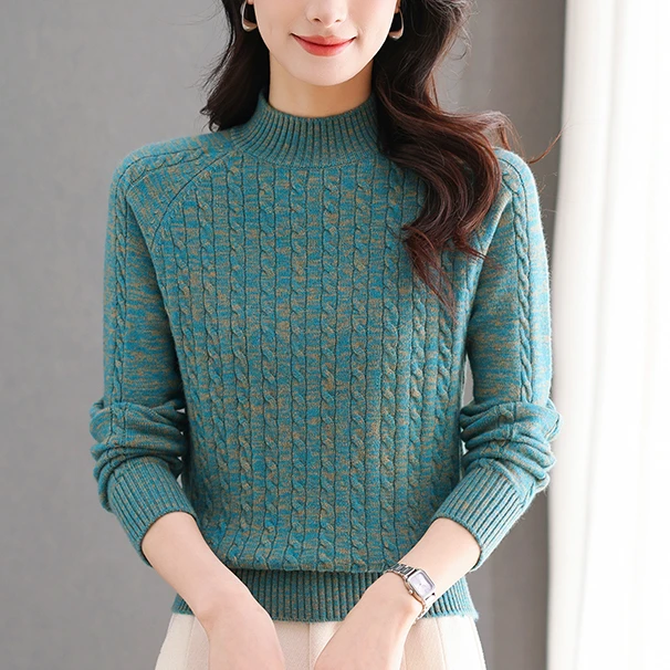 洋气保暖百搭半高领套头毛衣打底衫冬季时尚不挑人气质长袖内搭