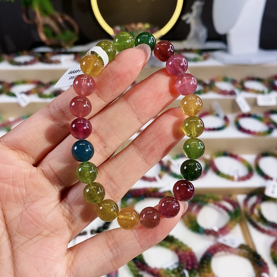 碧玺手链未镶嵌G2365单圈颜色微差