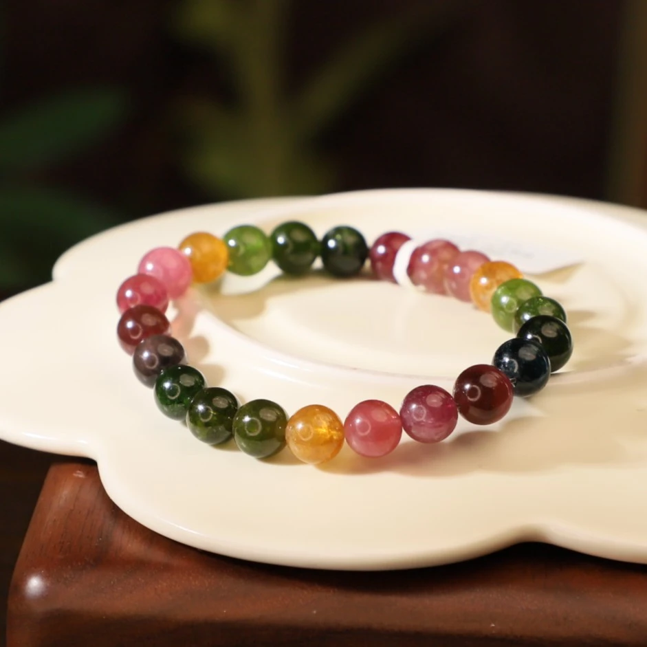 雅颂集碧玺G2148单圈手串时尚礼物百搭单圈8m+发货颜色微差