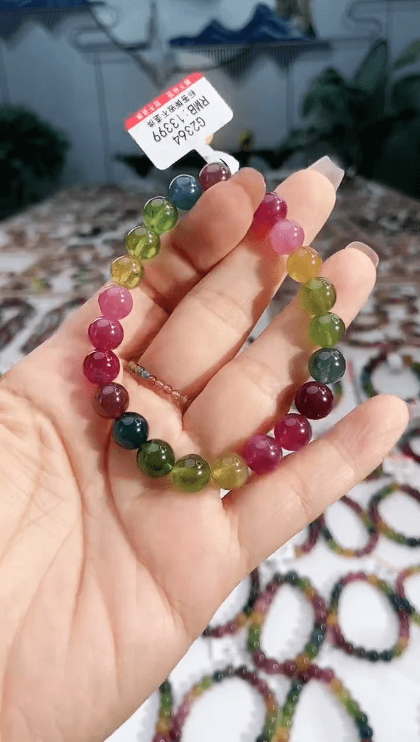【闪购商品】碧玺手链未镶嵌G2364素圈多样性发1