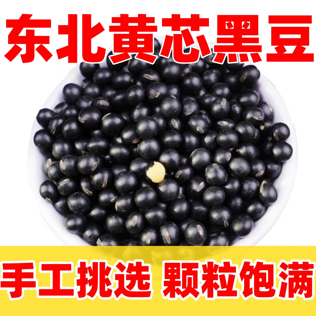 【新品】东北生黄芯黑豆黄心黑豆农家新货黑豆豆芽打豆浆专用