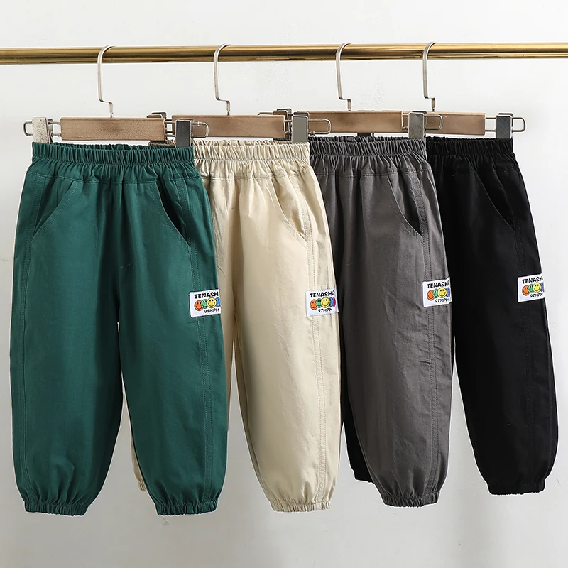 纯棉儿童防蚊裤夏季薄款男童长裤宽松中小童宝宝休闲裤韩版防蚊裤