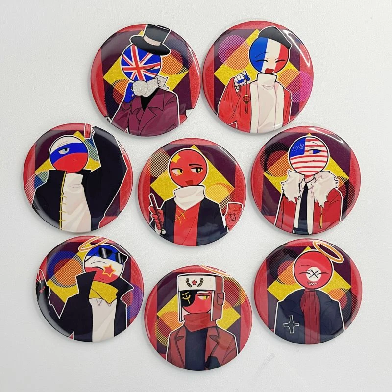 ch周边 国拟吧唧徽章挂件钥匙扣立牌明信片CountryHumans原创同人