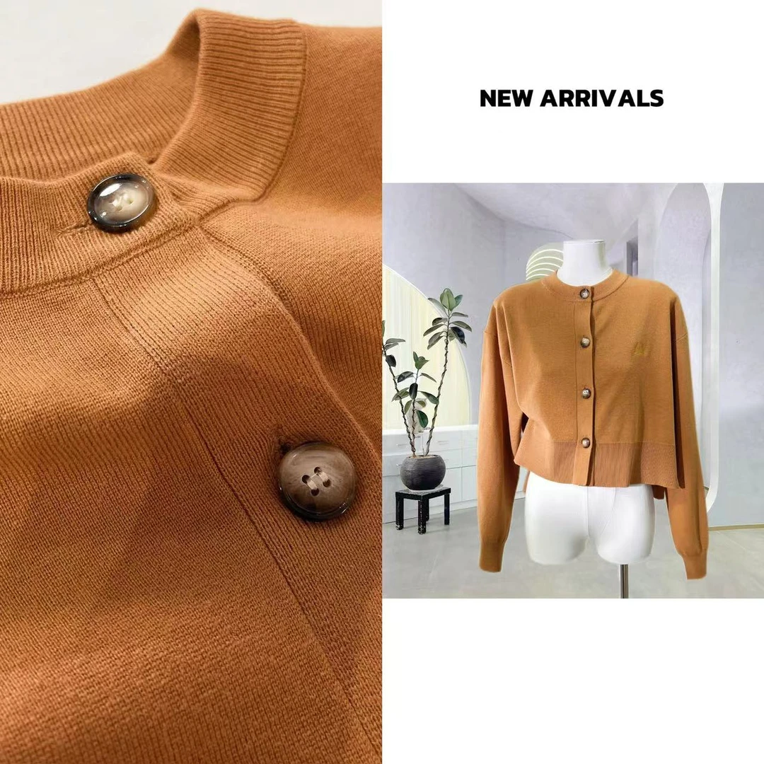 【618活动】秋季刺绣圆领针织开衫   G1079