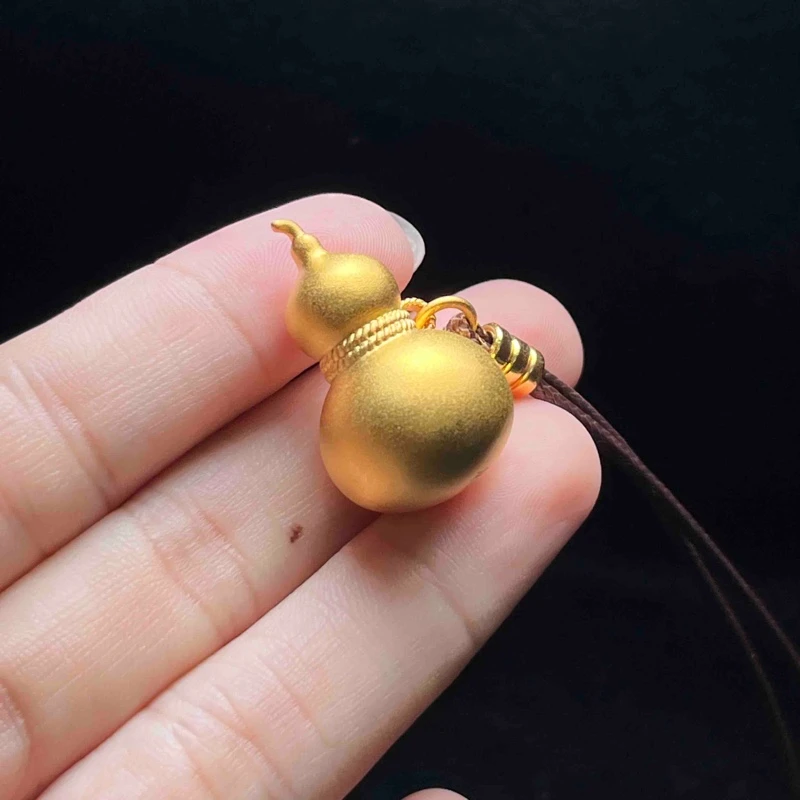 足银银制品 【小魏总返场福利】足银古法电金葫芦套链（22×16mm）