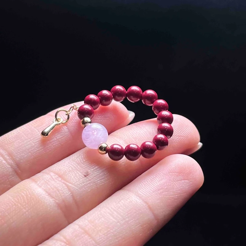 含辰砂工艺品【小魏总返场福利】朱砂指环（4mm）