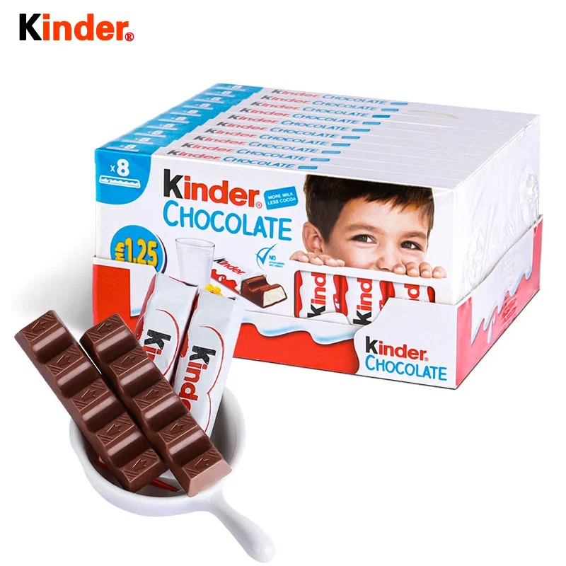 【到手2盒】Kinder进口健达牛奶巧克力T8条装建达夹心儿童零食
