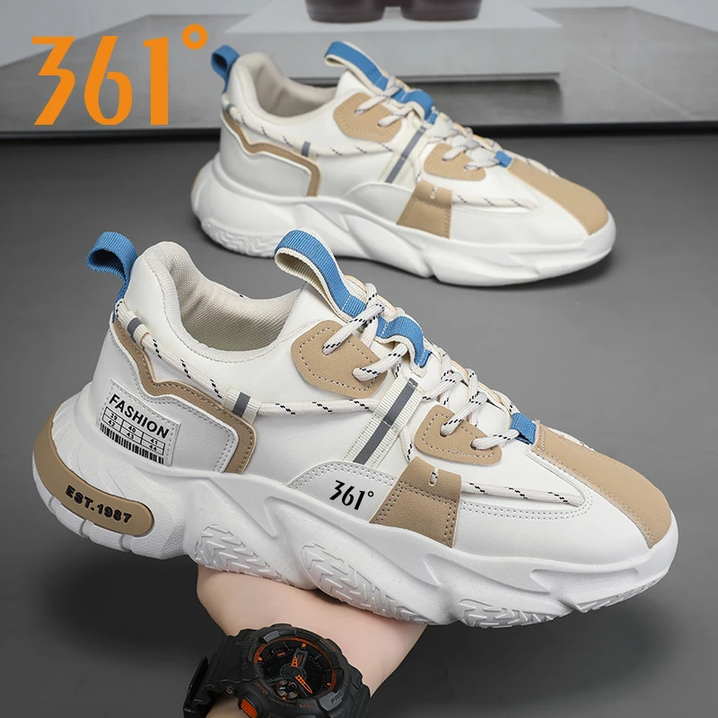 361°男鞋2023新款秋冬保暖百搭运动鞋休闲软底防滑时尚厚底跑步