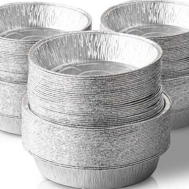 空气炸锅专用纸垫锡纸盘家用烤箱锡纸碗铝箔烤盘加厚食品级锡纸盒