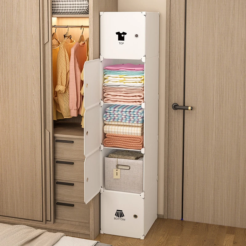 Coleshome/蔻丝出租房专用简易衣柜省空间收纳柜多层多格塑料组装
